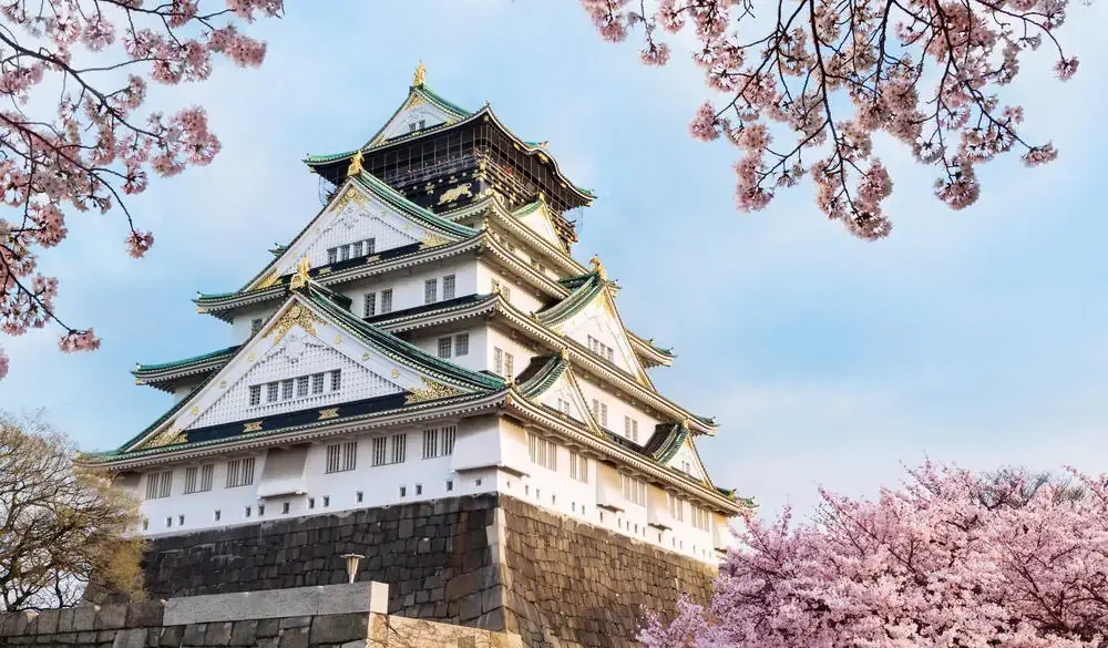 Osaka castle with cherry blossom. Japanese spring beautiful scene. ; Shutterstock ID 266822555; Purpose: blog; Brand (KAYAK, Momondo, Any): KAYAK