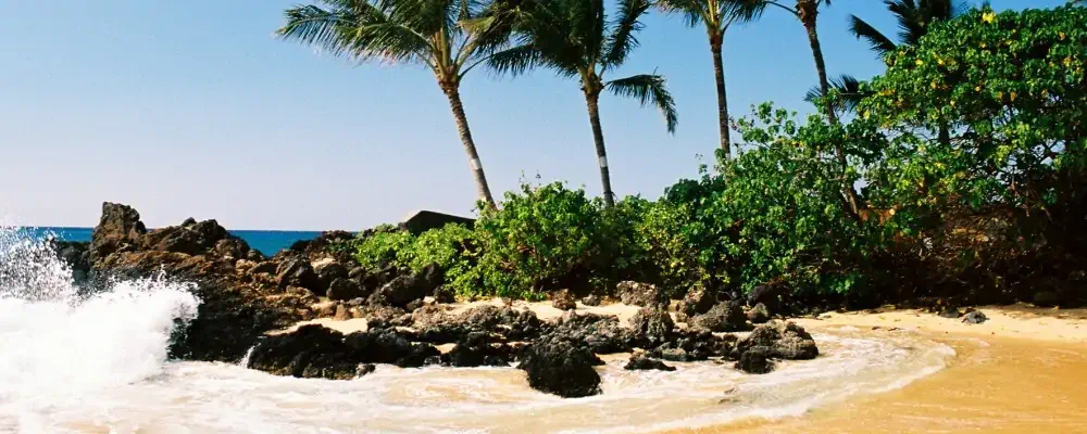 A secluded Hawaiian beach