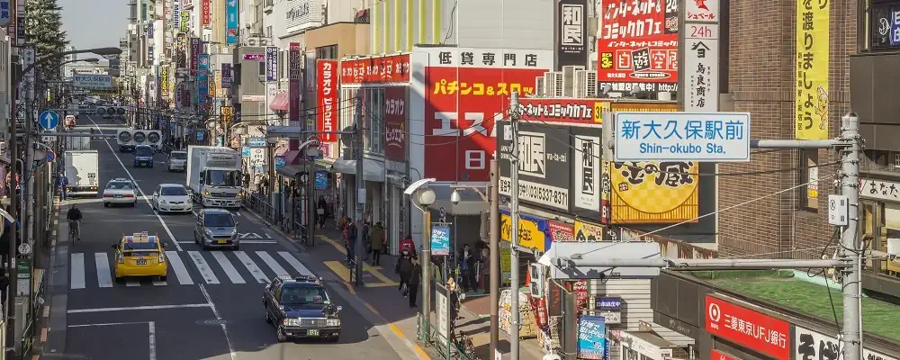 Shin-Okubo area of Tokyo, considered as the city's Koreatown.
