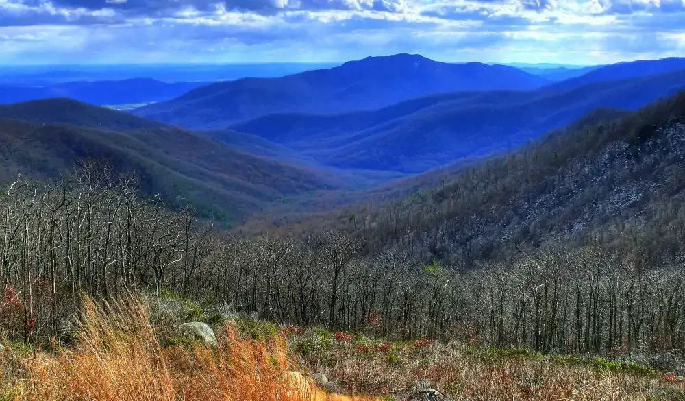 Blue Ridge mountains, bike trails