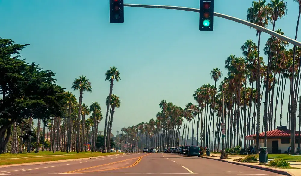 Highway #1 in Santa Barbara, California