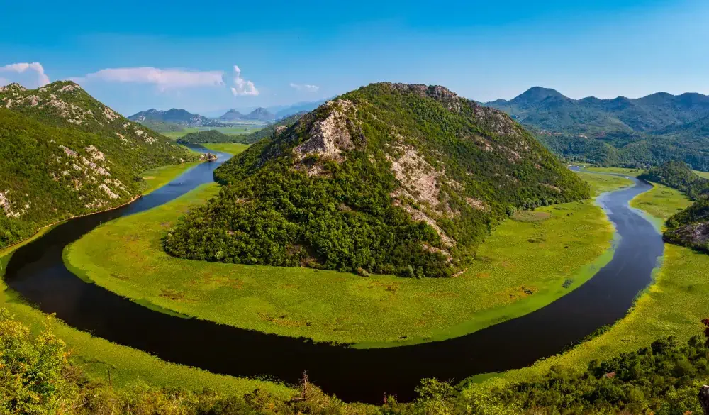 Panorama of Lake Skadar National Park, Montenegro, best lake getaways
