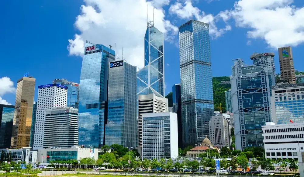 Hong Kong financial district