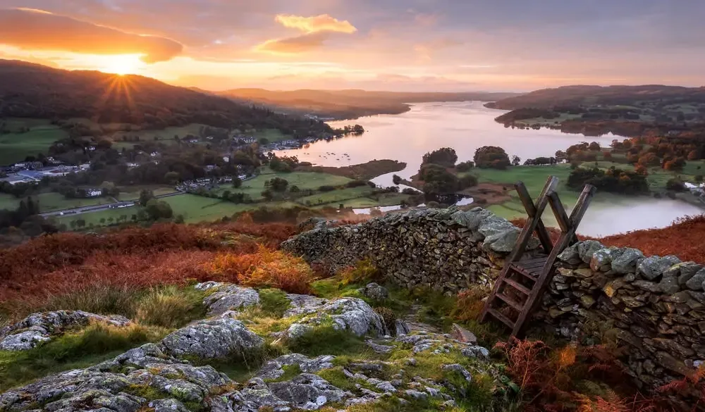 Stile, Loughrigg Fell, Ambleside, Windermere Lake, Lake District, Cumbria, England